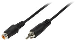 LogiLink Аудиокабел, RCA/M - RCA/M, черен, 10 м