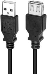 LogiLink Cablu de date LogiLink, USB-A Male - USB-A Female, 5 m, Black (CU0012B)
