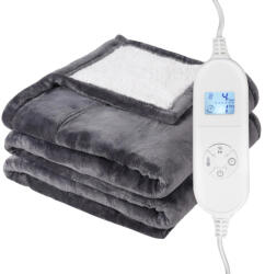 Bauerkraft Elektromos melegítő takaró, Bauerkraft H-616, 120 x 160 cm, 120 W, 9 fokozat, kétoldalas, 12 órás időzítő, LED kijelző, távirányító, túlmelegedés elleni védelem (TF5027)