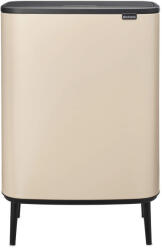 Brabantia Cos de gunoi Brabantia Bo Touch Hi 1010457, 60 l, Manere laterale, Picioare reglabile, Bej (1010457) Cos de gunoi