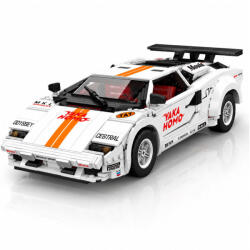 LEAN Toys RC távirányítós sportautó építőkockák, fehér, 1384 darabos (5907990201880)