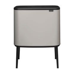 Brabantia Cos de gunoi Brabantia Bo Touch 1010454, 3x11 l, Deschidere lina si silentioasa, Gri (1010454) Cos de gunoi