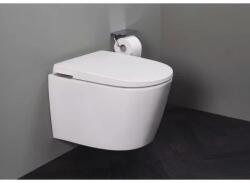Roca Vas wc cu capac soft-close suspendat rimless Roca Avant, cu functie de bideu alb lucios (A80336NS01)