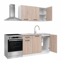 Leziter Praktik 120 panel konyhabútor fehér korpusz, sonoma tölgy front (PR120FHST)