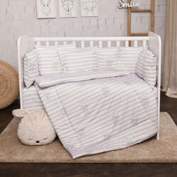Lorelli Lilly ágynemű garnitúra 60x120 - Grey Striped - pepita