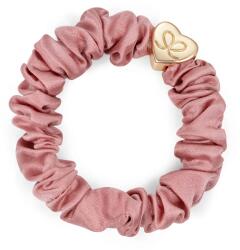 By Eloise London Gold Heart Silk Scrunchie színes Champagne Pink