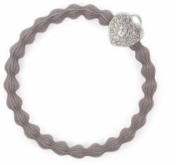 By Eloise London Silver Bling Heart Lock Hajgumi nőknek színes Cloudy Grey