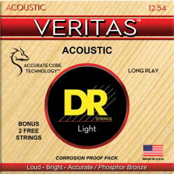 DR Strings VTA-12 Veritas 6-Pack Akusztikus gitárhúrok (<![CDATA[VTA-12-6PK]]>)