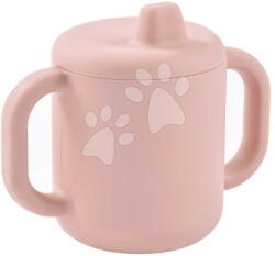 BÉABA Tanulóbögre kisbabáknak Silicone Training Cup Cotton Candy Beaba fedéllel önálló iváshoz rózsaszín 8-hó kortól (BE913635)