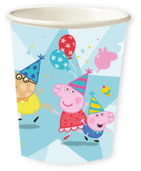  Peppa malac Celebration papír pohár 8 db-os 250 ml (DPA991834066) - aprotalpak