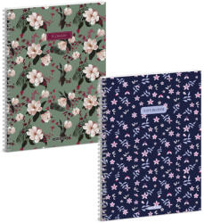 Ars Una Navy-Flowery-mix A/4 spirálfüzet-vonalas (53895950)