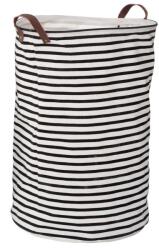 Premier Housewares Черно-бял текстилен кош за пране 54 l Stripe - Premier Housewares (1901505)