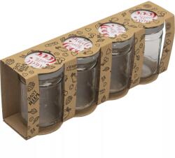 Gastro Borcan pentru conservare Gastro 190 ml, capac cu filet Fabricat cu dragoste, set 4 buc