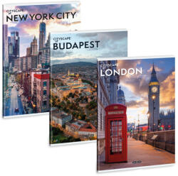 Ars Una Cityscape A/4 extra kapcsos füzet-vonalas (53115935)