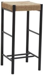 Premier Housewares Черен/в естествен цвят бар стол от масивен бук (височина на седалката 72 cm) Bandar - Premier Housewares (2407007)