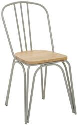 Premier Housewares Сив/в естествен цвят трапезен стол от масивен бряст District - Premier Housewares (2406633)
