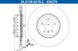 ATE Disc frana ATE 24.0130-0276.2 (24.0130-0276.2) - turbochic