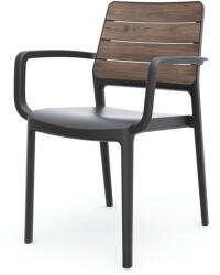 Keter Тъмносив/тъмнокафяв пластмасов градински стол Deco Porto - Keter (271461)