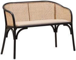 Premier Housewares Черна/в естествен цвят подплатена пейка Cebu - Premier Housewares (5529704)