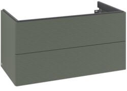 Villeroy & Boch Dulap baza suspendat Villeroy & Boch Antao cu 2 sertare, 98.8x50.4cm, front texturat Leaf Green Matt (K05100HL)