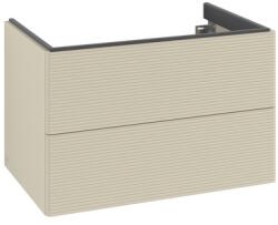 Villeroy & Boch Dulap baza suspendat Villeroy & Boch Antao cu 2 sertare, 78.8x50.4cm, front texturat Silk Grey Matt (K04100HJ)