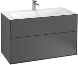 Villeroy & Boch Dulap baza suspendat Villeroy & Boch Finion cu 2 sertare, 100x59x50cm, Anthracite Matt (F02000GK)