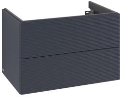 Villeroy & Boch Dulap baza suspendat Villeroy & Boch Antao cu 2 sertare, 78.8x50.4cm, front texturat Midnight Blue Matt (K04100HG)