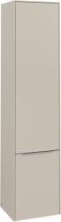 Villeroy & Boch Dulap inalt suspendat Villeroy & Boch Subway 3.0 171x40x35cm, orientare stanga, Cashmere Grey, maner aluminiu (C58600VN)