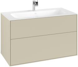 Villeroy & Boch Dulap baza suspendat Villeroy & Boch Finion cu 2 sertare, 100x59x50cm, Silk Grey Matt (F02000HJ)