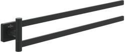 Villeroy & Boch Suport prosop cu doua brate Villeroy & Boch Elements Striking 41cm, negru mat (TVA152025000K5)
