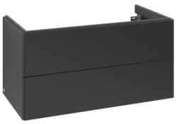 Villeroy & Boch Dulap baza suspendat Villeroy & Boch Antao cu 2 sertare, 98.8x50.4cm, Black Matt (K05000PD)