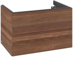 Villeroy & Boch Dulap baza suspendat Villeroy & Boch Antao cu 2 sertare, 78.8x50.4cm, front texturat Warm Walnut (K04100HM)