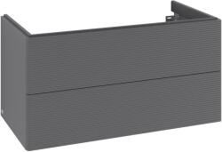 Villeroy & Boch Dulap baza suspendat Villeroy & Boch Antao cu 2 sertare, 98.8x50.4cm, front texturat Anthracite Matt (K05100GK)