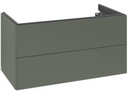 Villeroy & Boch Dulap baza suspendat Villeroy & Boch Antao cu 2 sertare, 98.8x50.4cm, Leaf Green Matt (K05000HL)