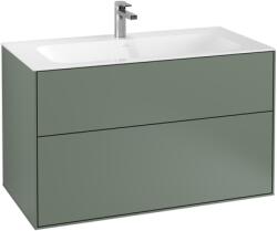Villeroy & Boch Dulap baza suspendat Villeroy & Boch Finion cu 2 sertare, 100x59x50cm, Olive Matt (F02000GM)