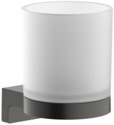 Hansgrohe Pahar cu suport de perete Hansgrohe AddStoris S, negru periat (41769340)