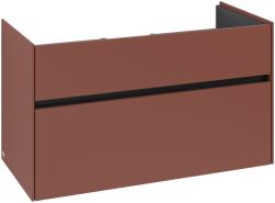 Villeroy & Boch Dulap baza suspendat Villeroy & Boch Collaro cu 2 sertare, 95.4x44.4cm, Wine Red (C01100AH)