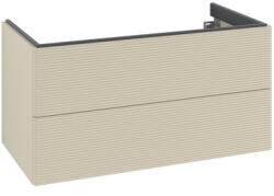 Villeroy & Boch Dulap baza suspendat Villeroy & Boch Antao cu 2 sertare, 98.8x50.4cm, front texturat Silk Grey Matt (K05100HJ)