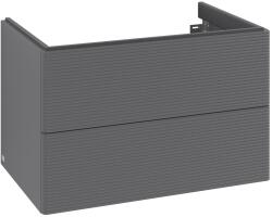 Villeroy & Boch Dulap baza suspendat Villeroy & Boch Antao cu 2 sertare, 78.8x50.4cm, front texturat Anthracite Matt (K04100GK)