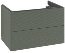 Villeroy & Boch Dulap baza suspendat Villeroy & Boch Antao cu 2 sertare, 78.8x50.4cm, front texturat Leaf Green Matt (K04100HL)