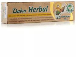 Dabur Herbal ayurvedikus fogkrém 100ml 26 gyógynövény, fluormentes, organikus - paleocentrum