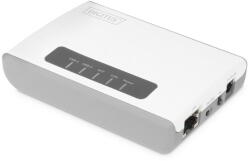 ASSMANN Print server 2 Port USB 2.0 Wireless Multi-Functional Network Server, 300 Mbps (DN-13024)