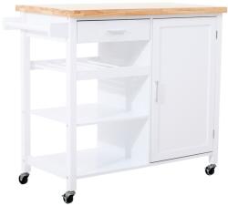 Premier Housewares Кухненски остров на колелца от масивно каучуково дърво 48x105 cm Frankfurt - Premier Housewares (2406559)