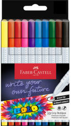 Faber-Castell Rostirón, filctoll készlet, vastag GRIP Boldpen Faber-Castell 10 klf. szín (FC155317) - officefirst