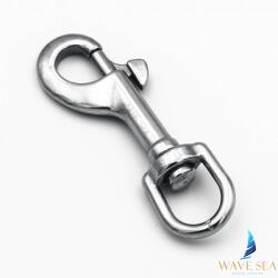 WAVE SEA Rozsdamentes forgó karabiner 72mm A2 patentos karabiner kötélhez (WS6201-2)