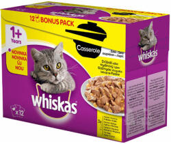Mars-Nestlé Whiskas Adult Casserole Multipack - Szárnyas válogatás - aszpikban (12x85g) (BD53F)