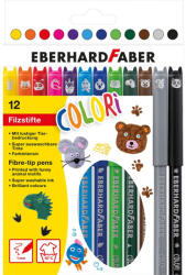 Faber-Castell Rostirón, filctoll készlet 1mm ANIMAL állatminták Faber-Castell 12klf. szín - papirx