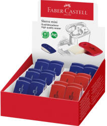 Faber-Castell Radír műanyag tartóban mini SLEEVE Faber-Castell piros, kék