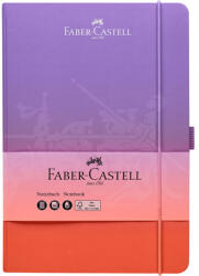 Faber-Castell Napló A5 194 lap kockás, gumírozott tolltartóval, színátmenetes Faber-Castell piros-lila - papirx