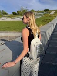 CHIARA Lukas M 8033 bis fehér ezüst rostbőr táska